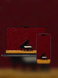 Notturno Vol. 1 on a MacBook and iPhone, the same painting on both